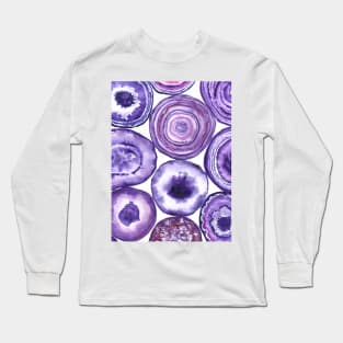 Purple agate pattern Long Sleeve T-Shirt